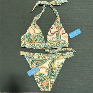 Paisley Halter Bikini Set